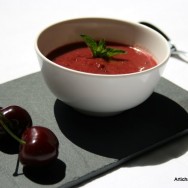 Gaspacho de cerises à l'huile d'olive