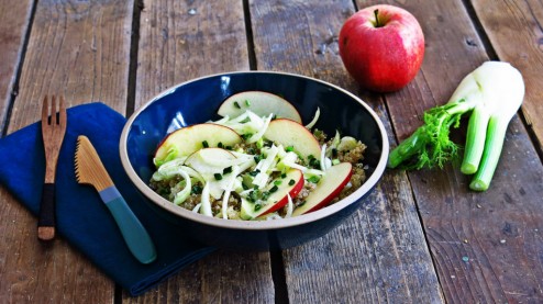 Salade citronnée de quinoa, fenouil et pomme
